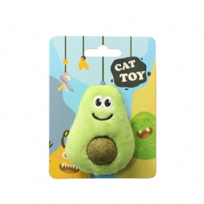 Plush Avocado Cat Toy Interactive Training