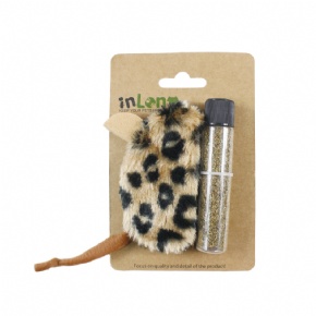 Leopard mouse refillable catnip cat toy